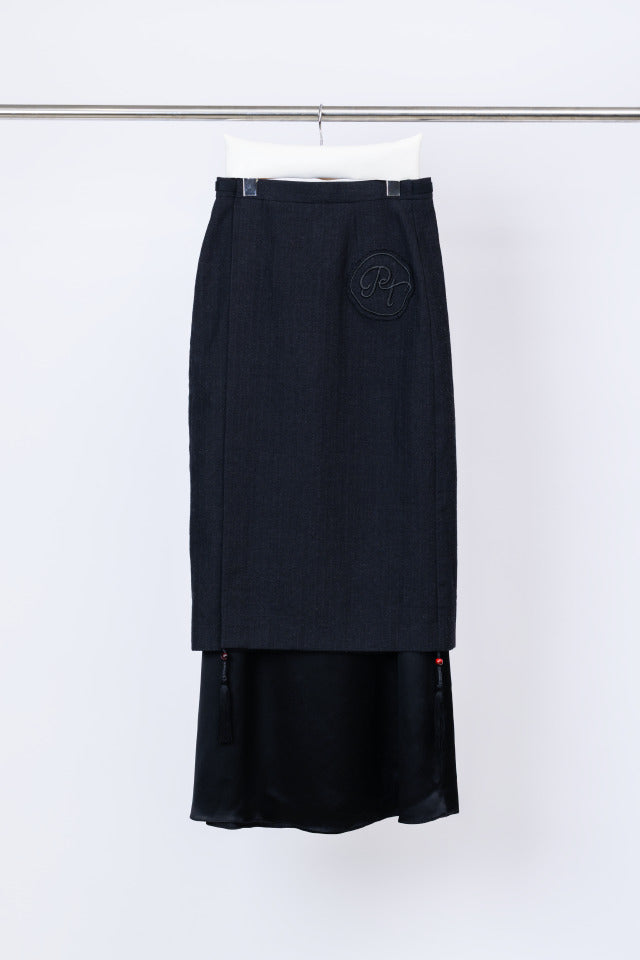 ノットコンベンショナル NOT CONVENTIONAL wrap layered skirt ラップ