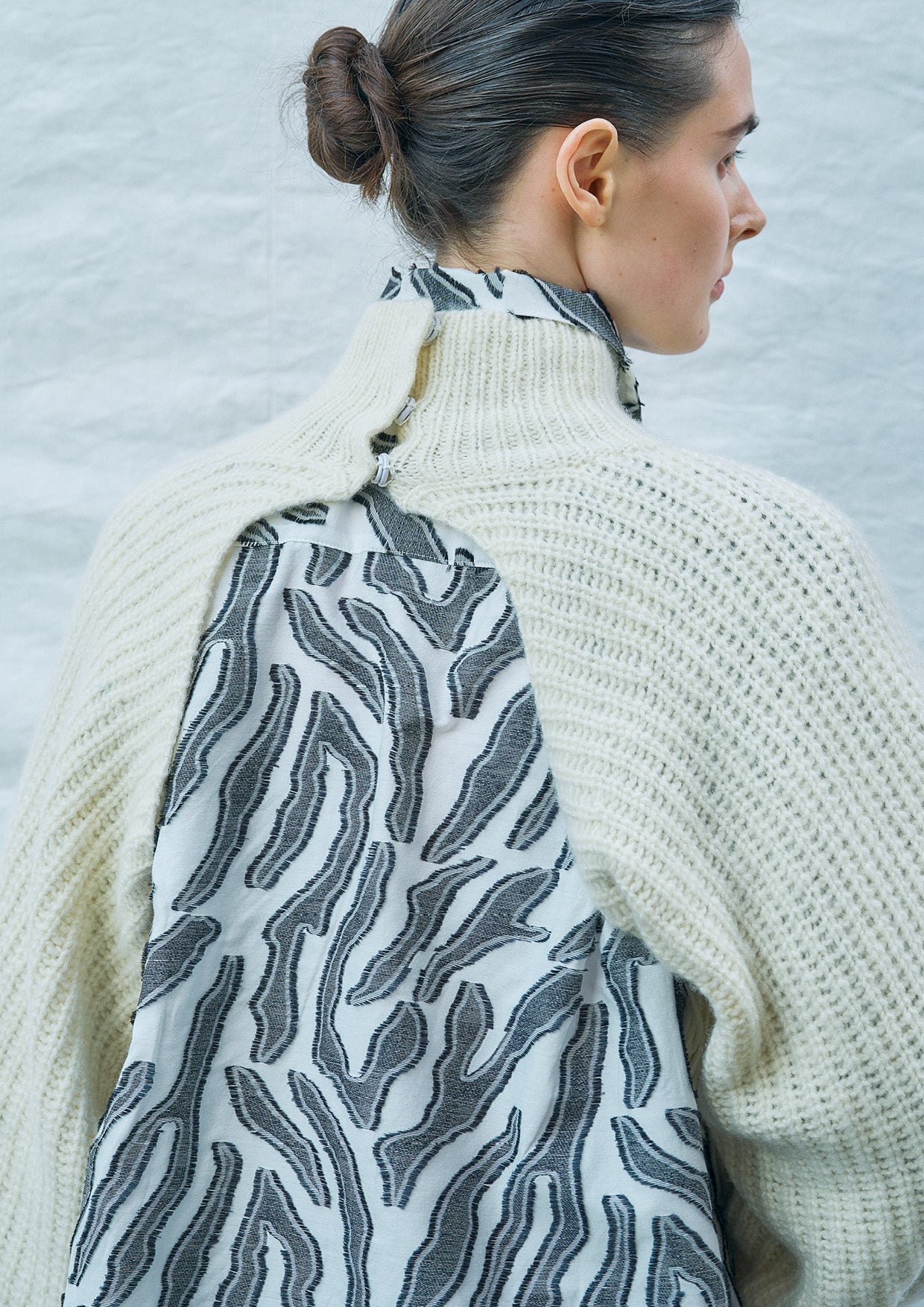 Wool Cotton Fringe Cardigan