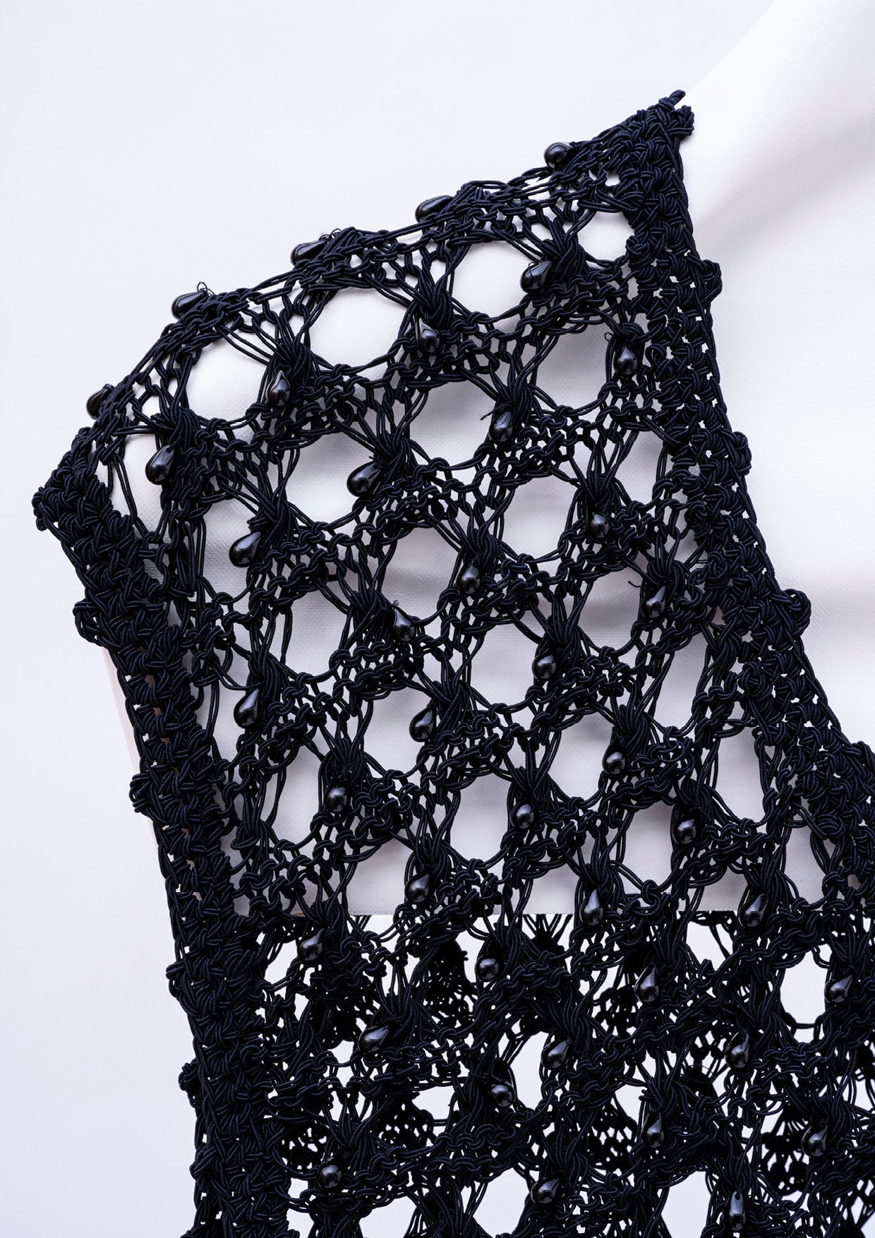 Triangle Beads Hand Knit Vest