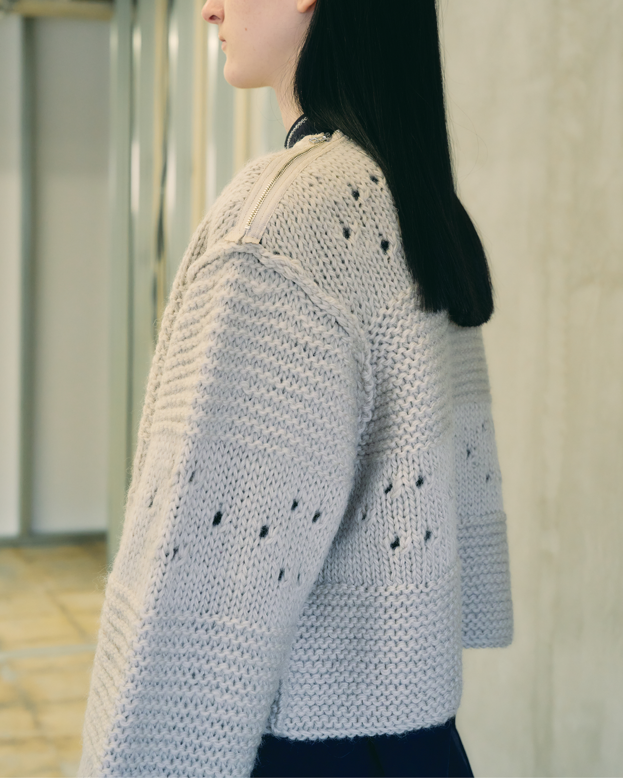 Plain Border Hand Knit