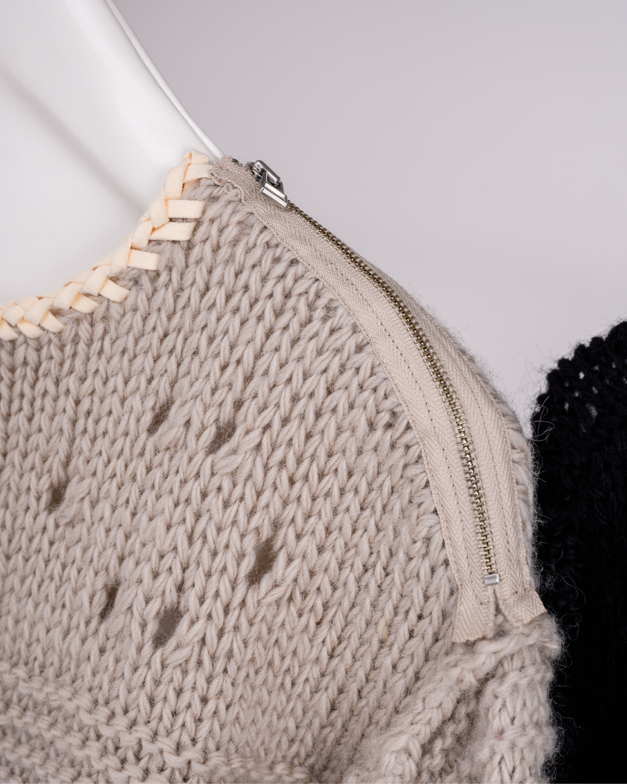 Plain Border Hand Knit