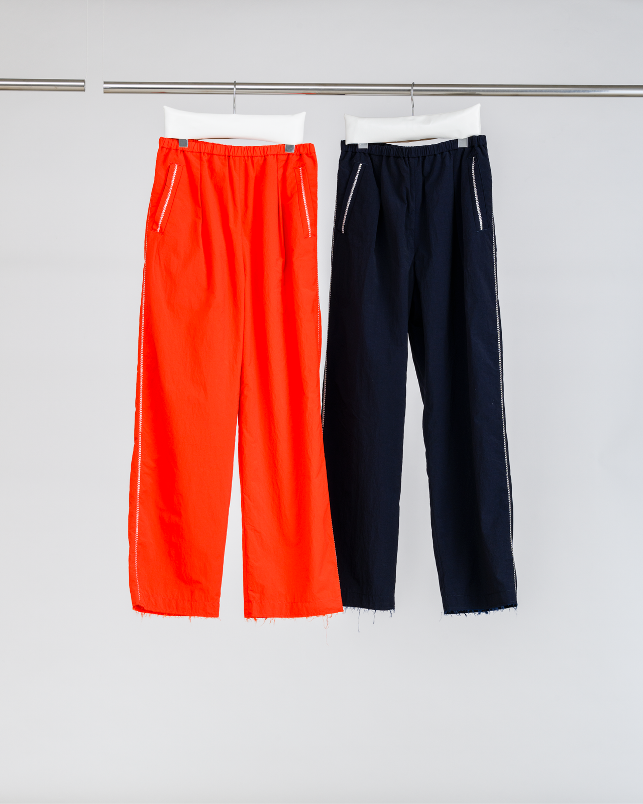 Hand Dyed Nylon Kimkoma Embroidery line Pants