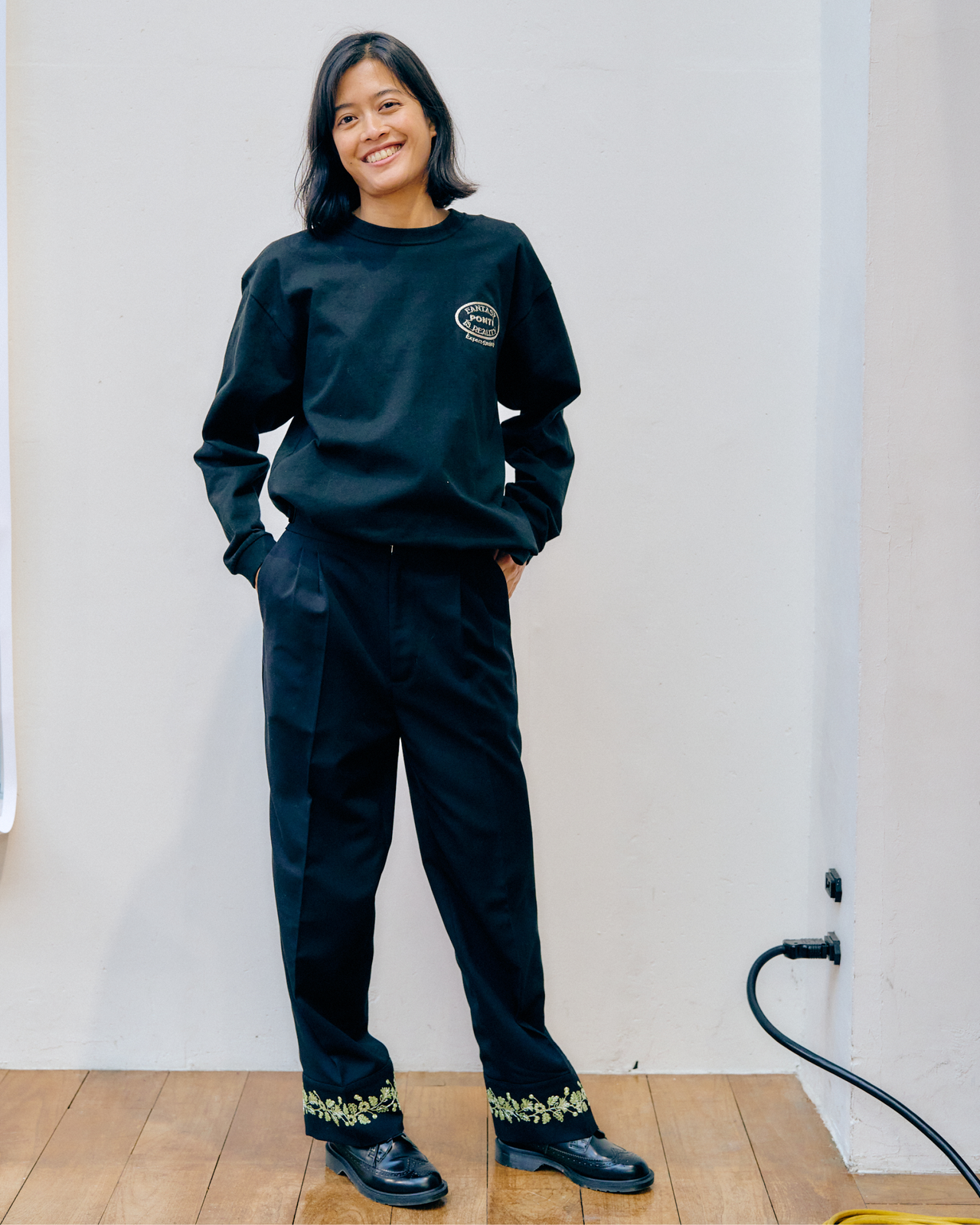 Logo Kimkoma Embroidery Long Sleeve Tee