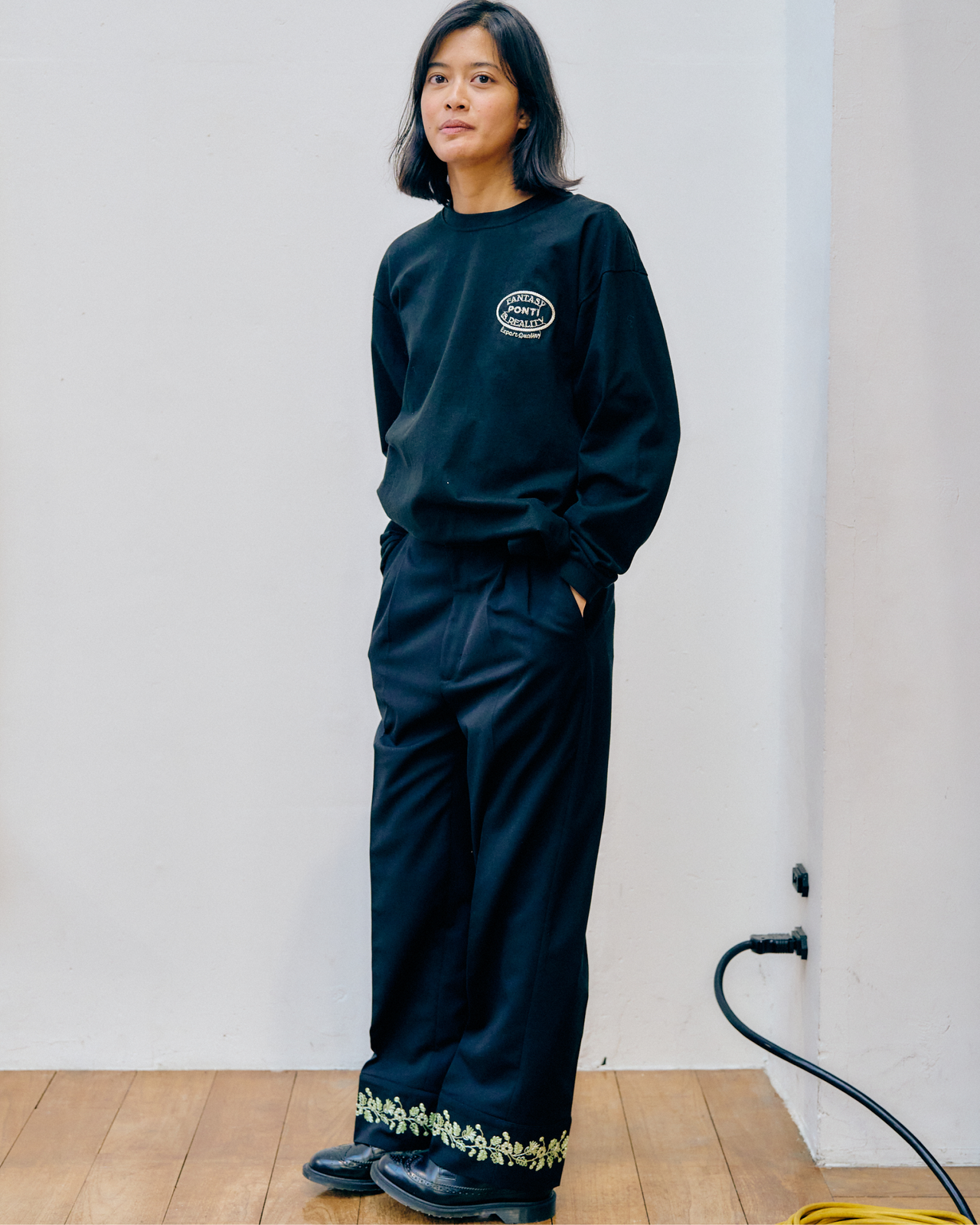 Logo Kimkoma Embroidery Long Sleeve Tee