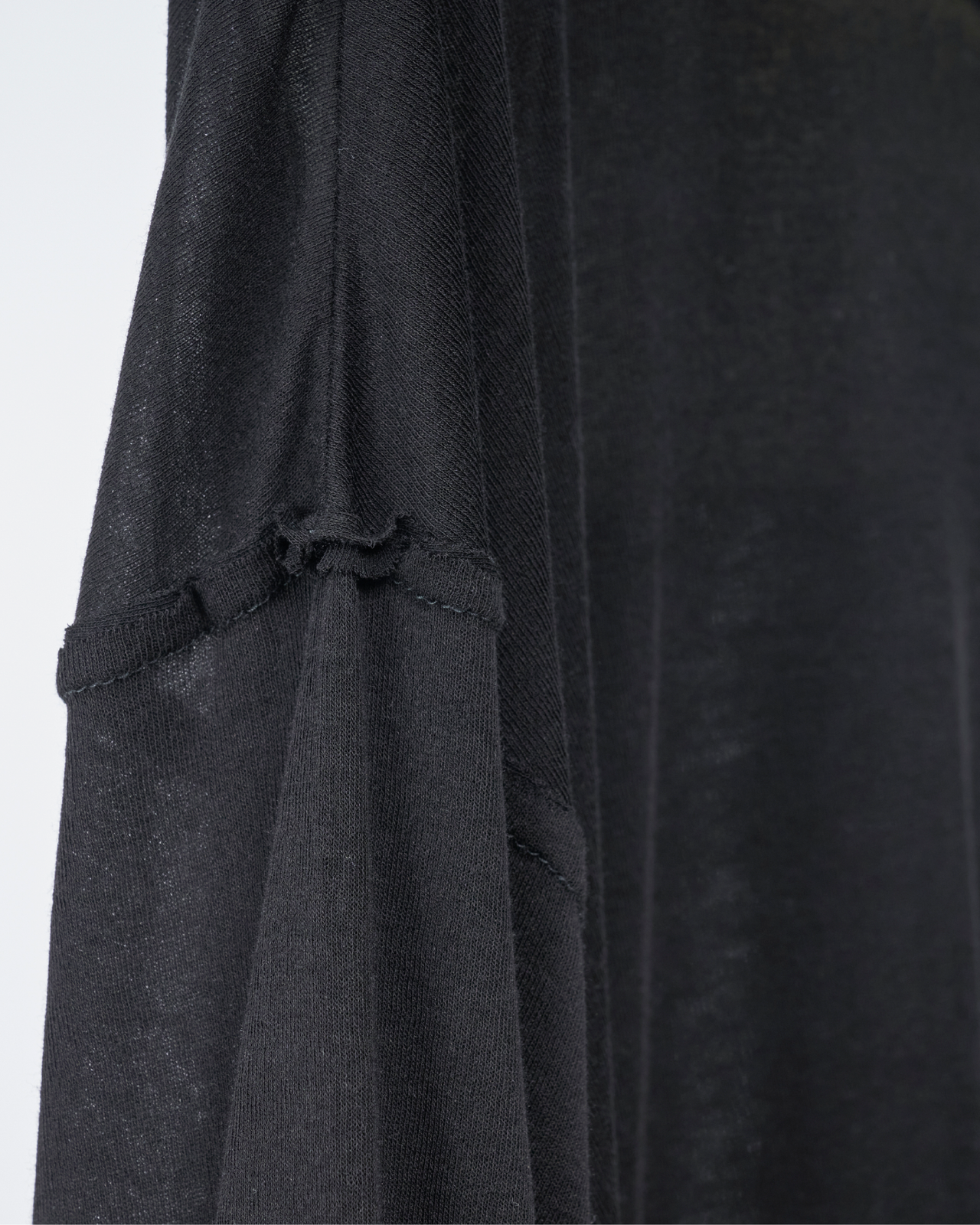 Double Rib Collar Long T-shirt