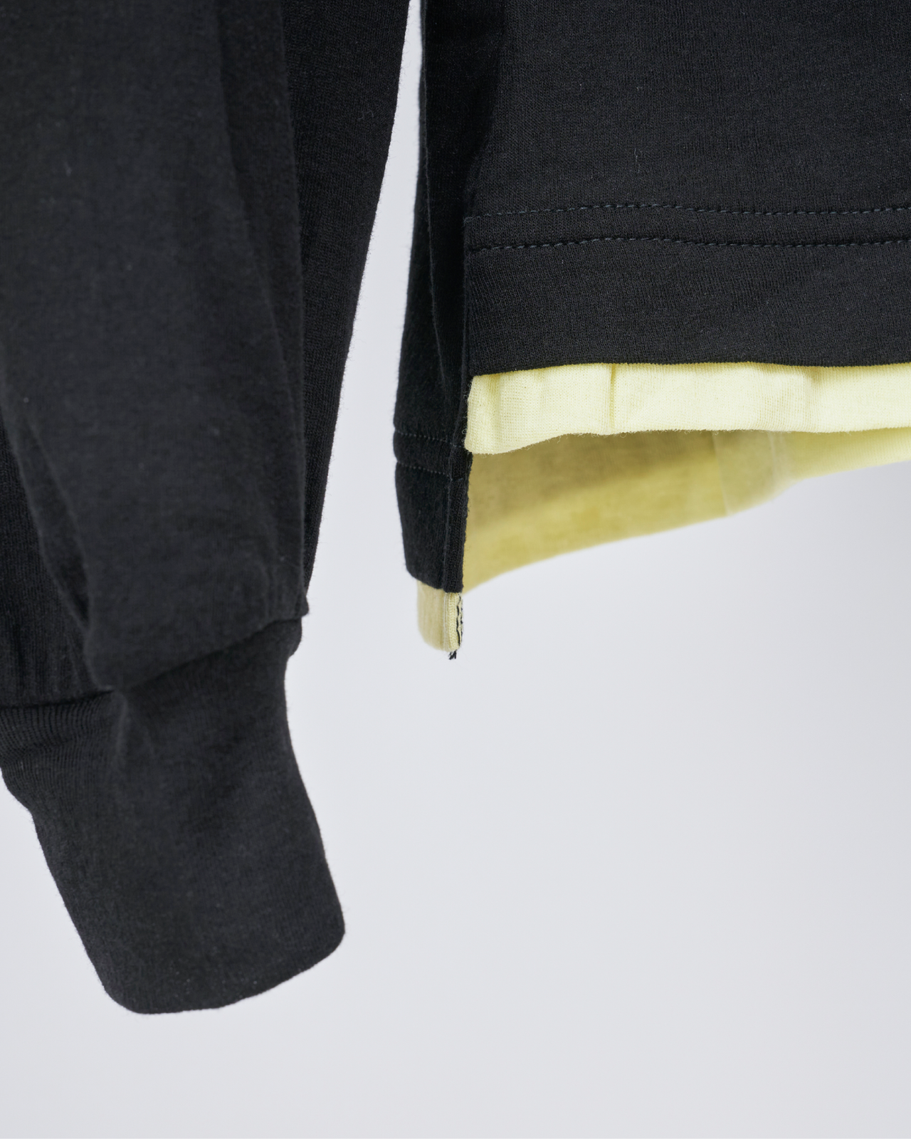 Double Rib Collar Long T-shirt