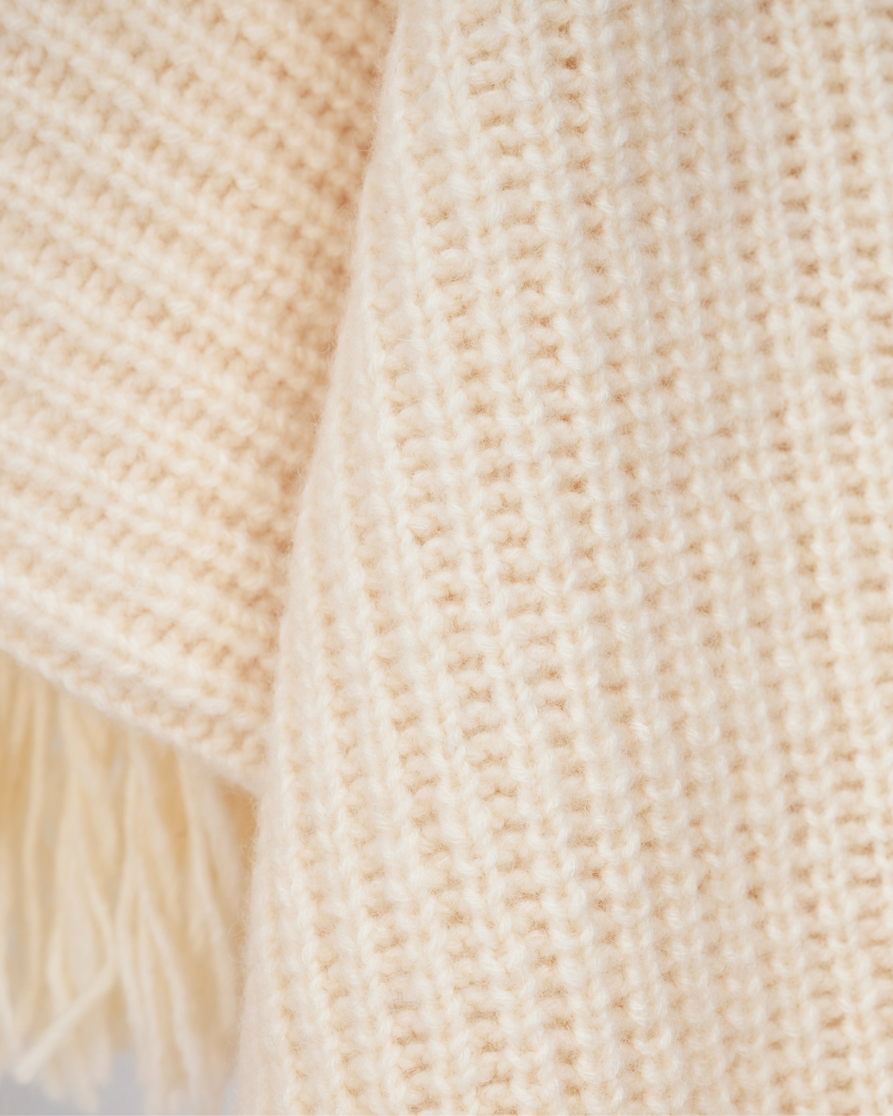 Wool Cotton Fringe Cardigan
