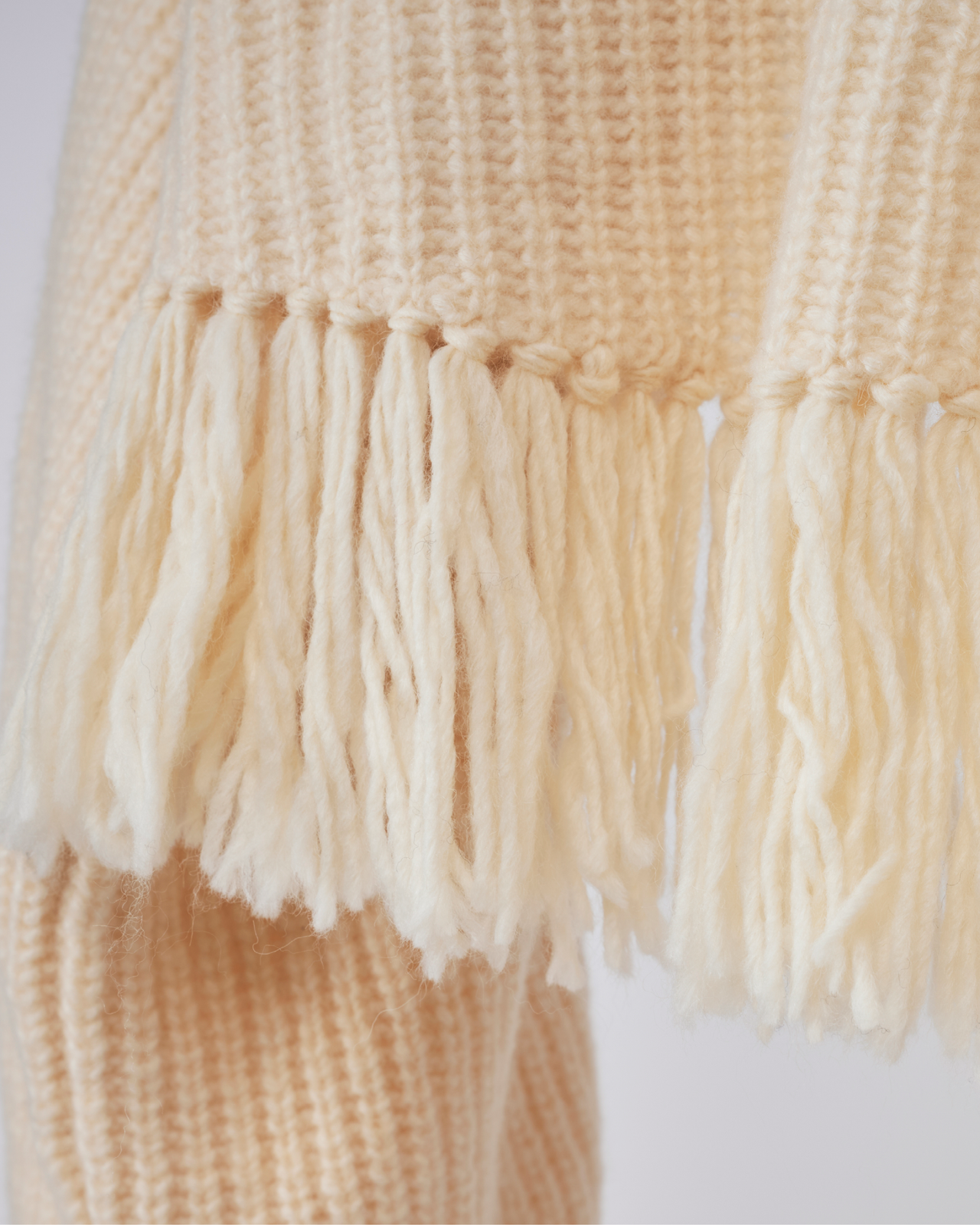 Wool Cotton Fringe Cardigan