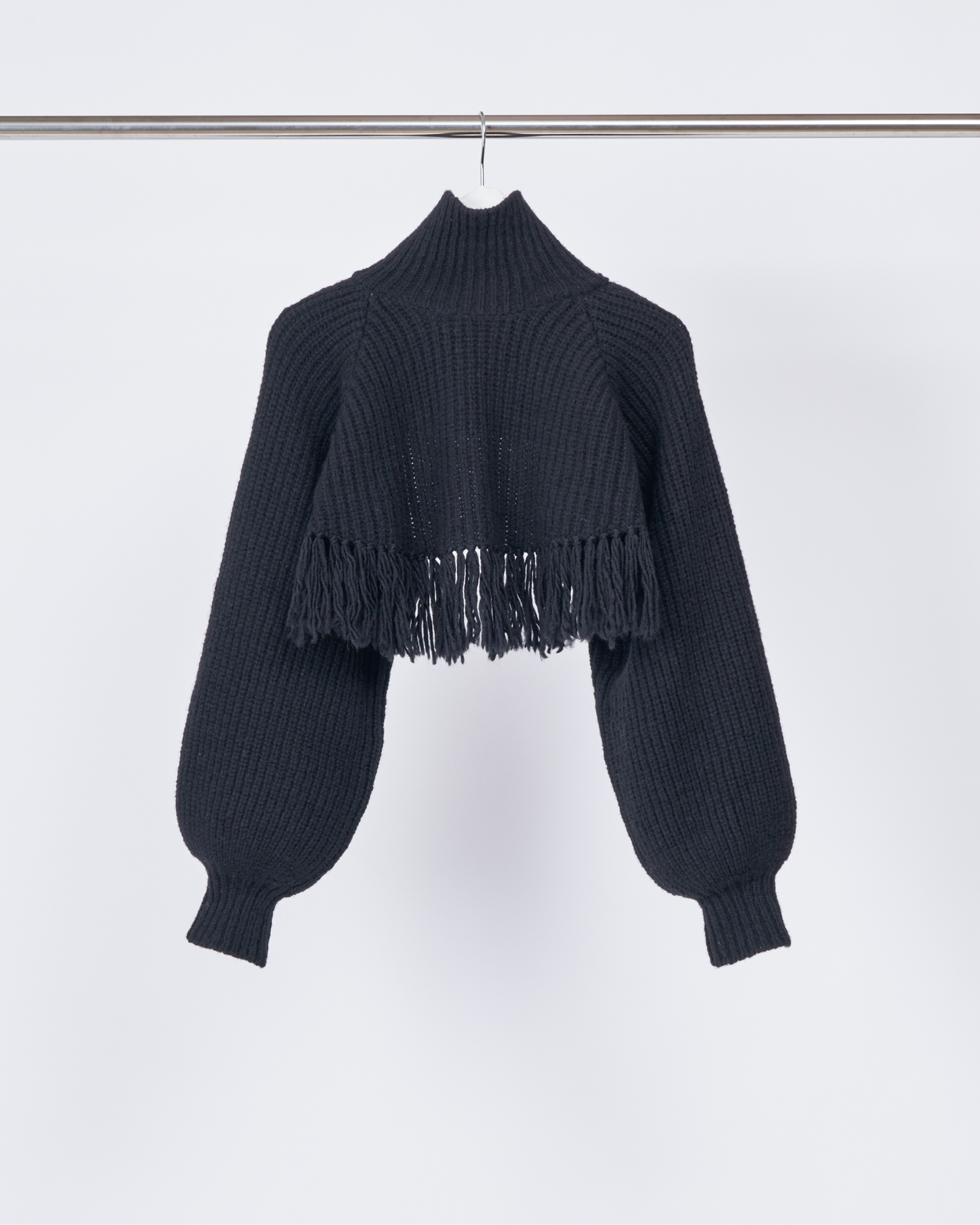 Wool Cotton Fringe Cardigan