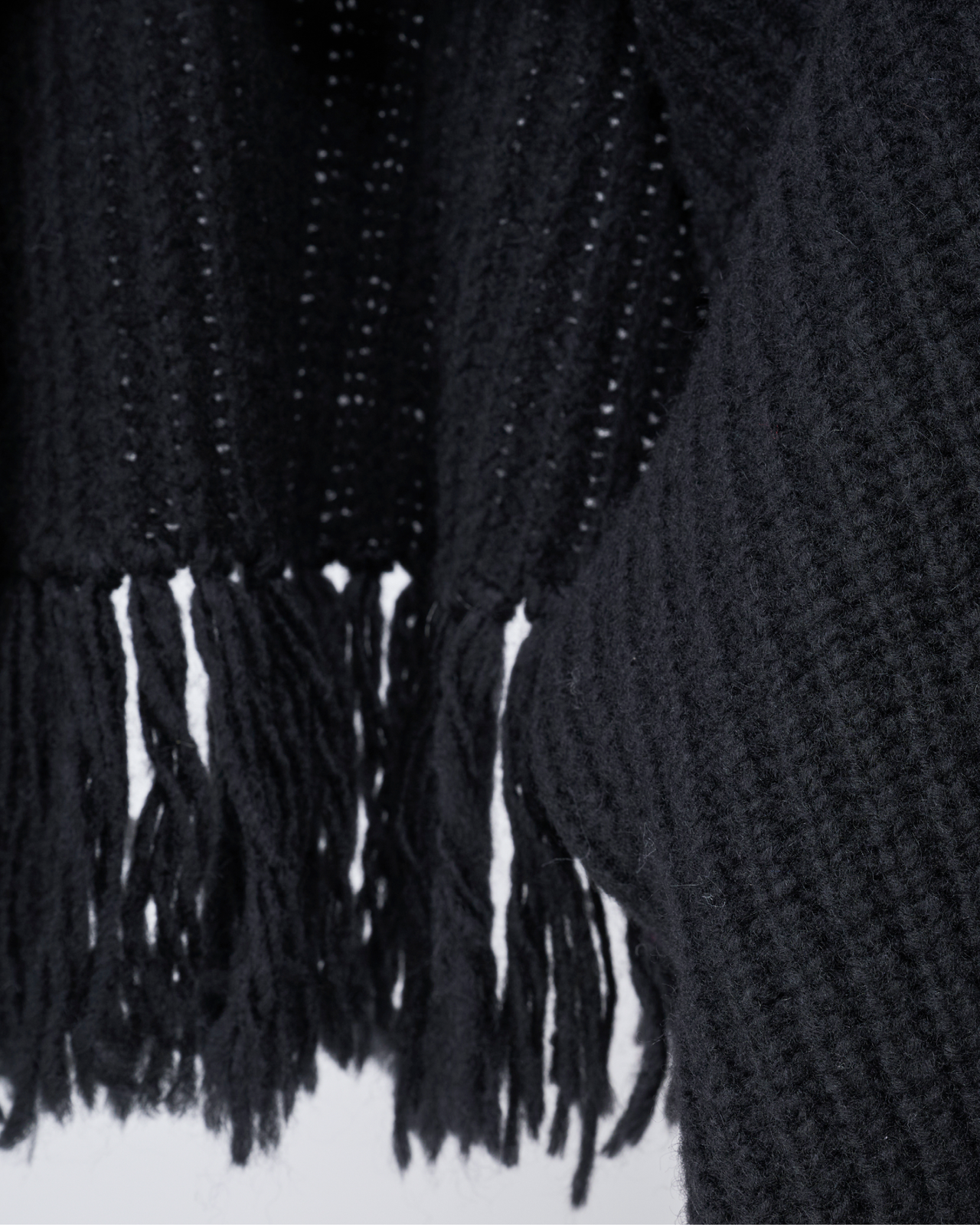 Wool Cotton Fringe Cardigan