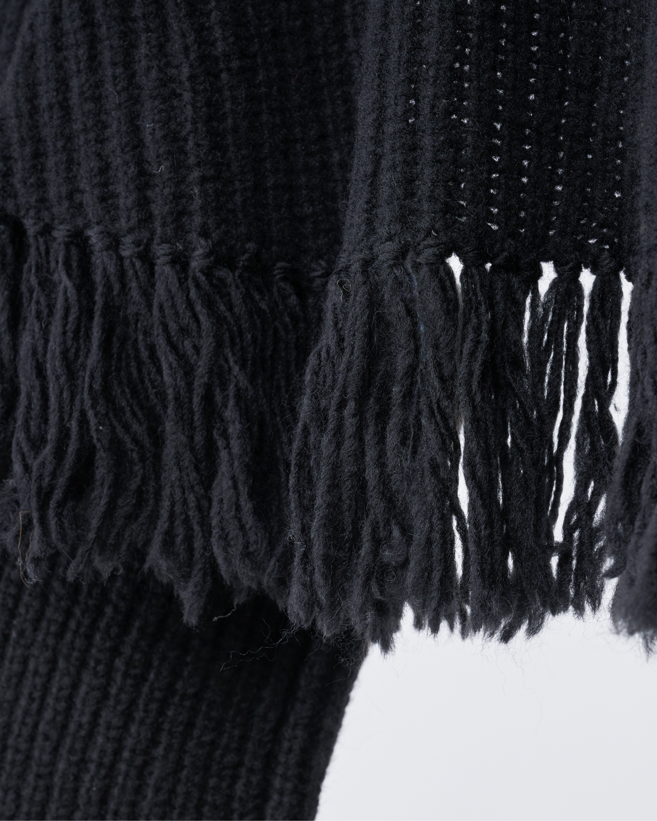 Wool Cotton Fringe Cardigan