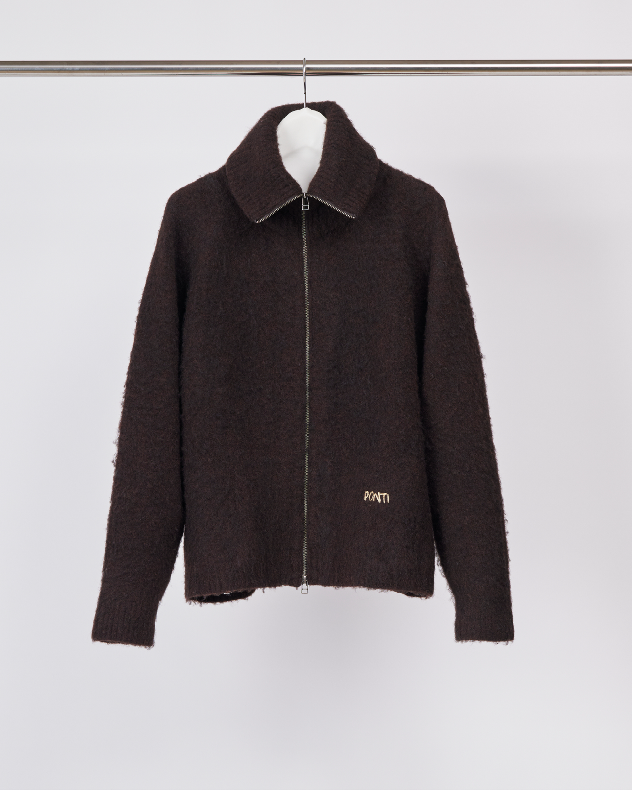 Brushed Zip Cardigan