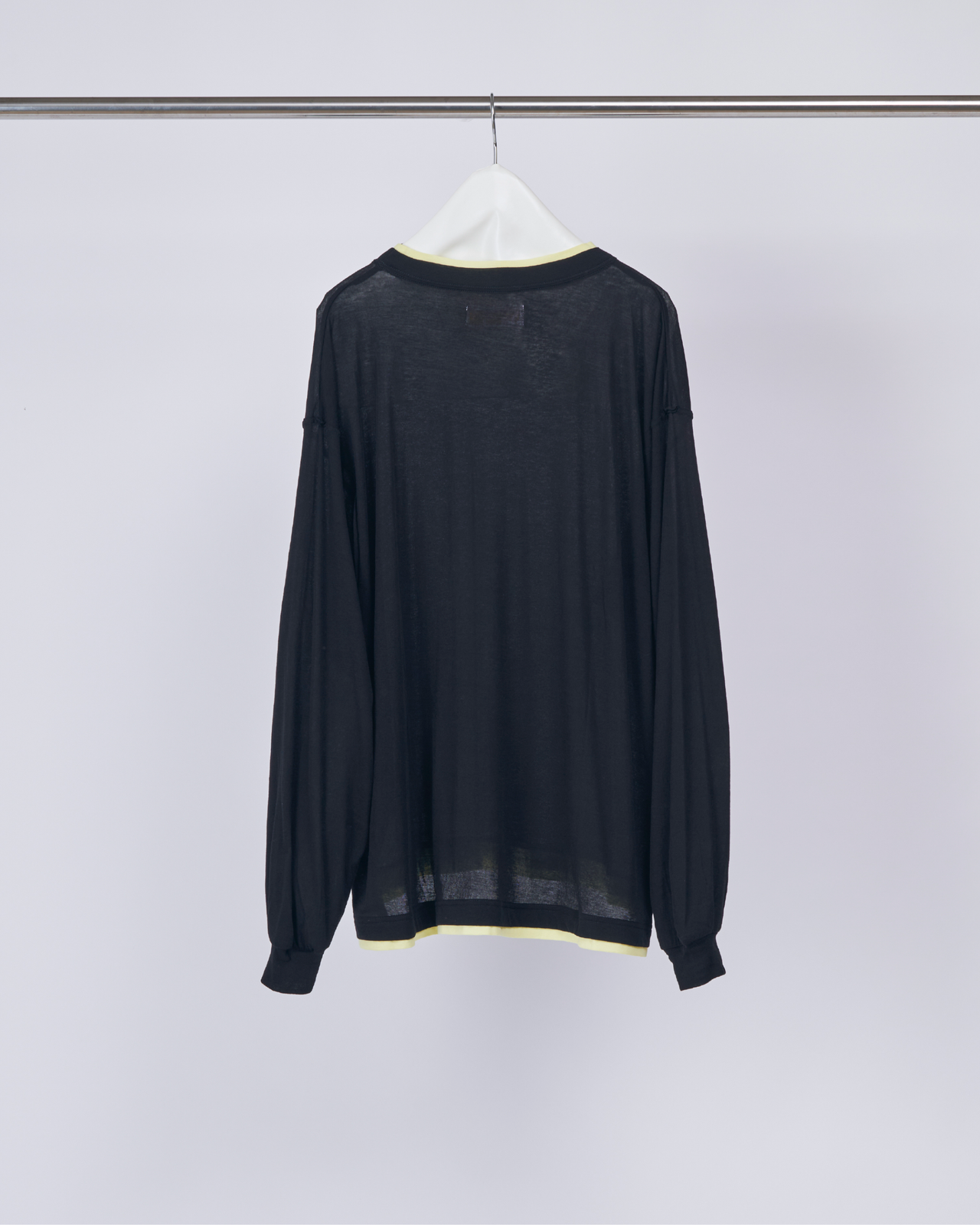Double Rib Collar Long T-shirt