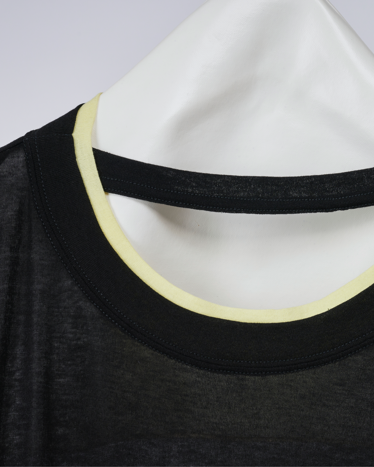 Double Rib Collar Long T-shirt