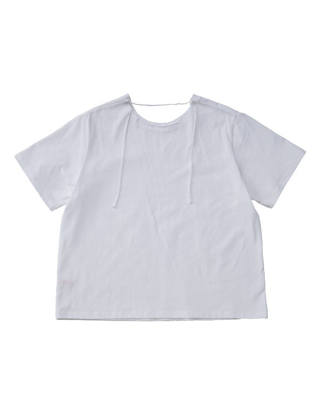 Cotton jersey semicircle T-shirt
