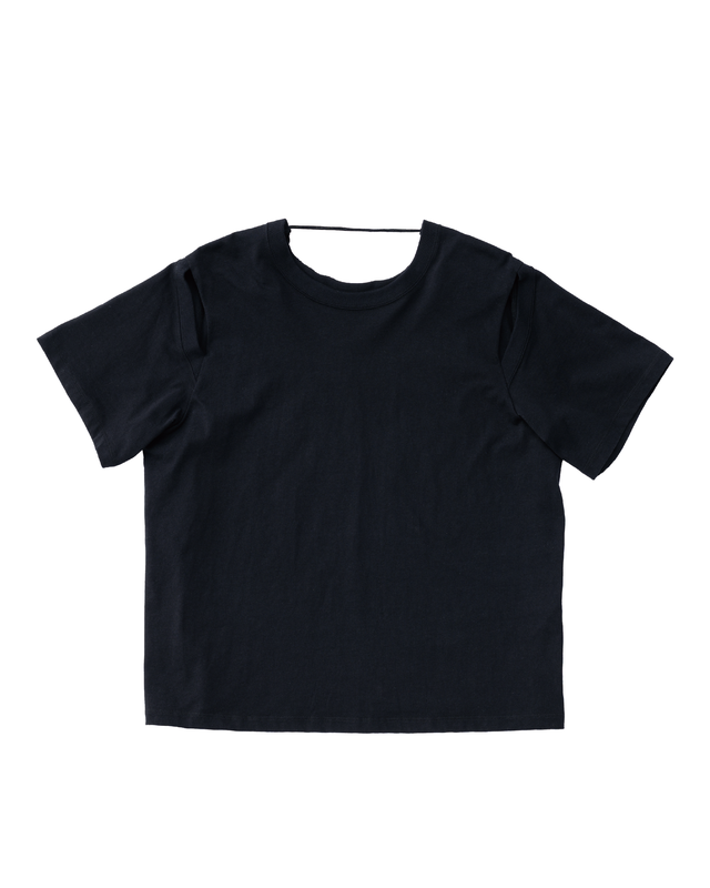 Cotton jersey semicircle T-shirt