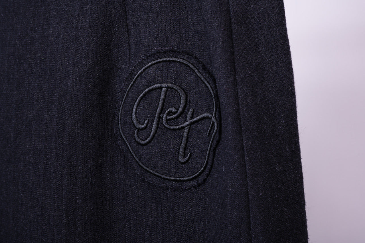 Worsted layered long wrap skirt