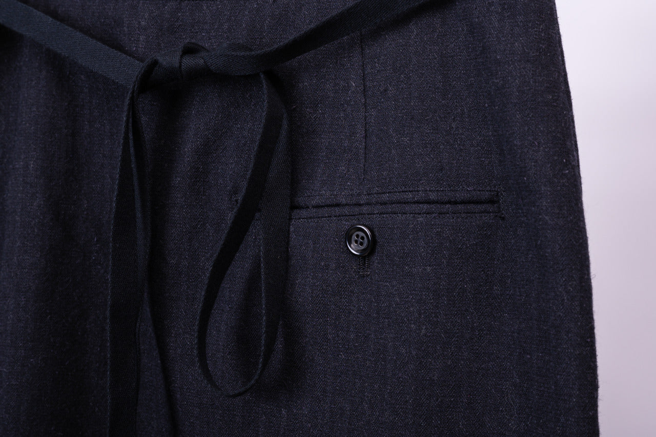 Worsted layered long wrap skirt