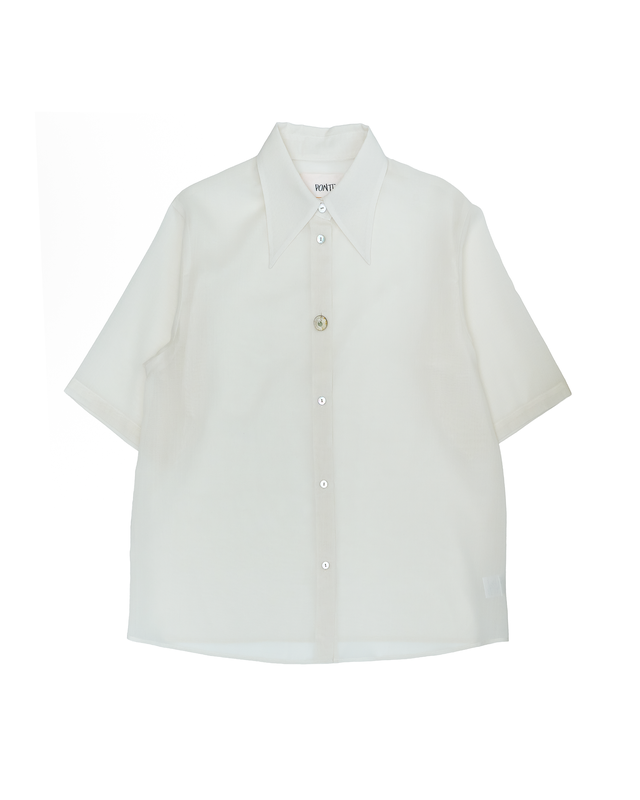 High-twisted gauze shirt
