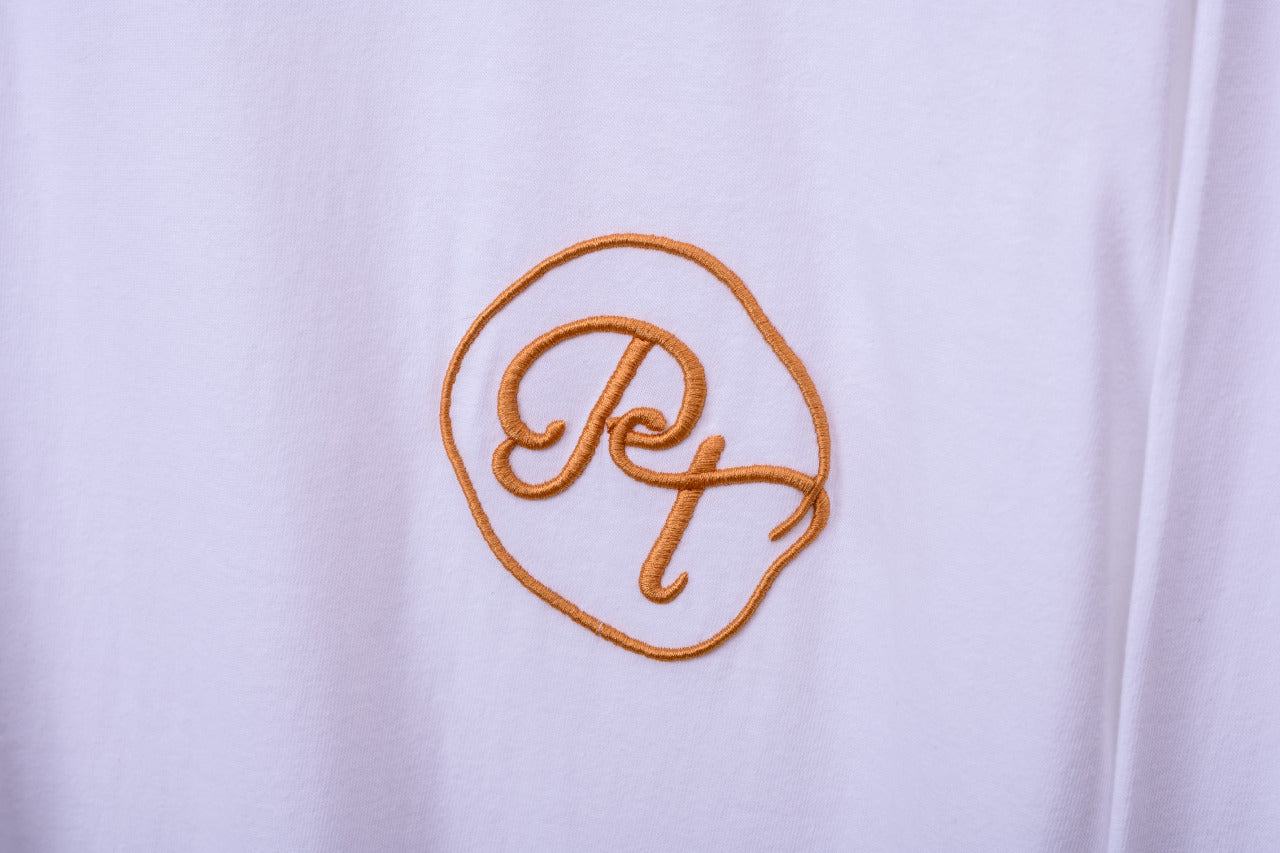 Logo embroidery long t-shirt