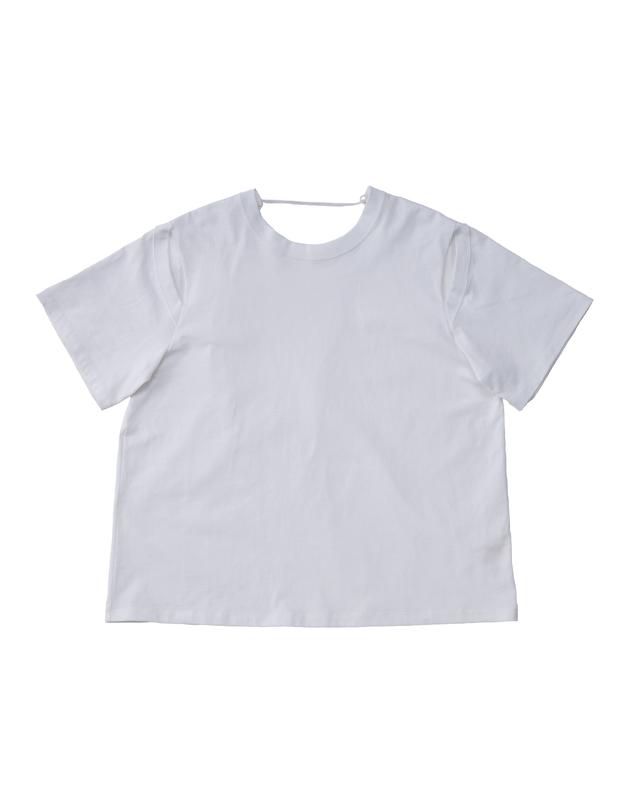 Cotton jersey semicircle T-shirt