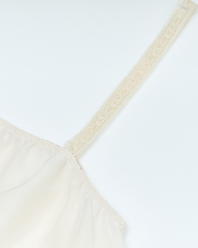 Silk rayon camisole fringed hem