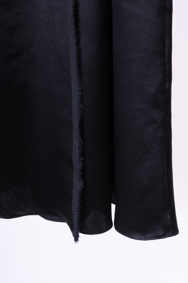 Worsted layered long wrap skirt