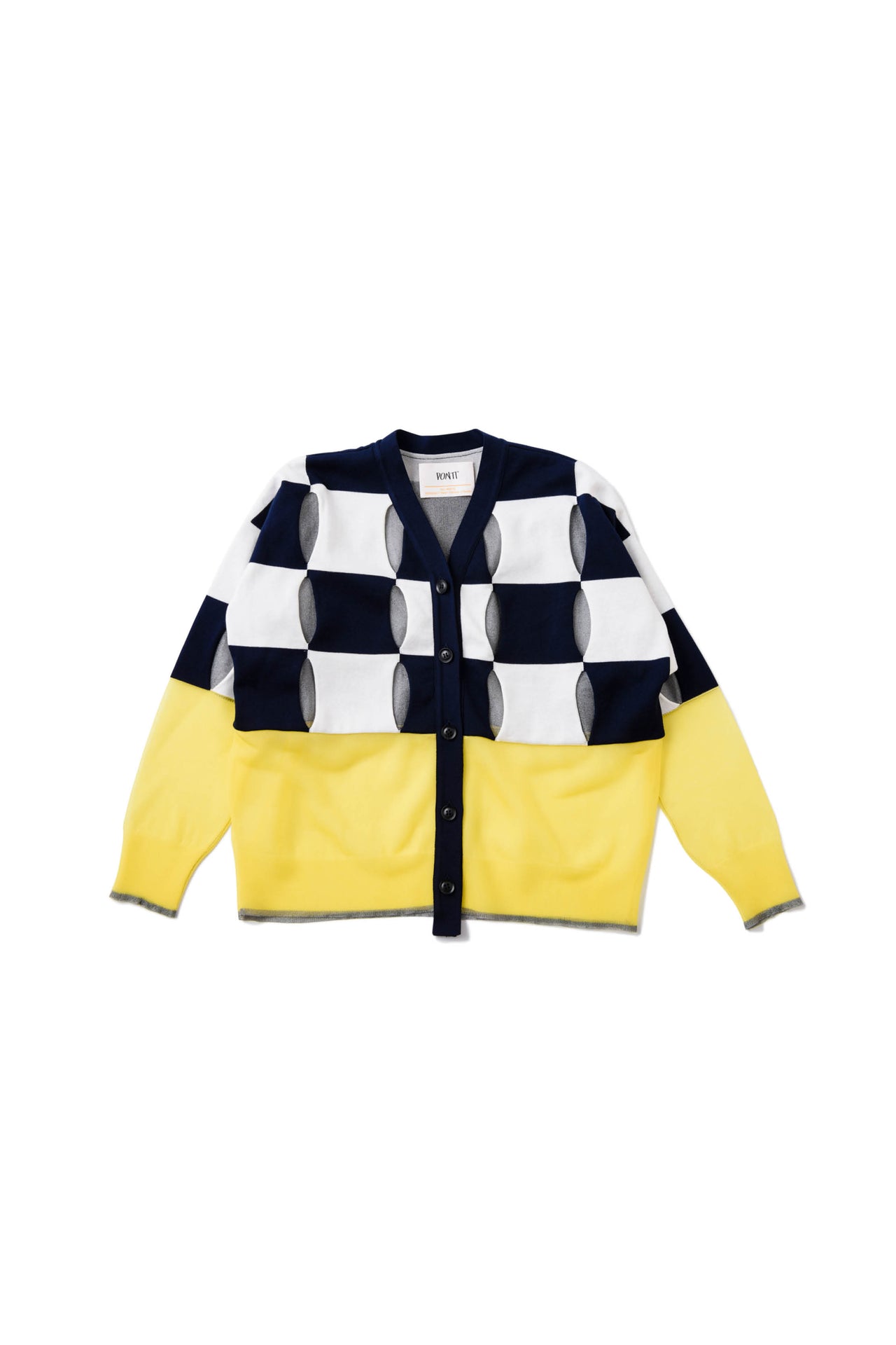 SS20-CHECKERED PATTERN CARDIGAN