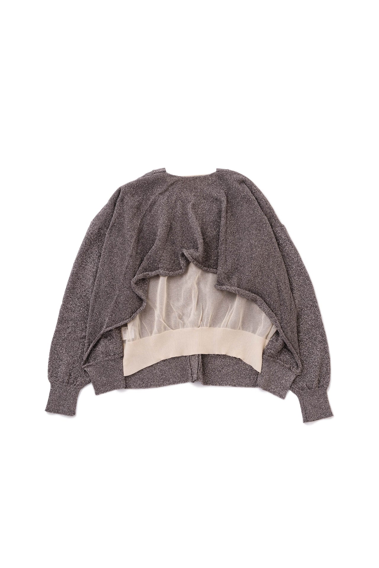 AW20-LAME COMBINATION CARDIGAN
