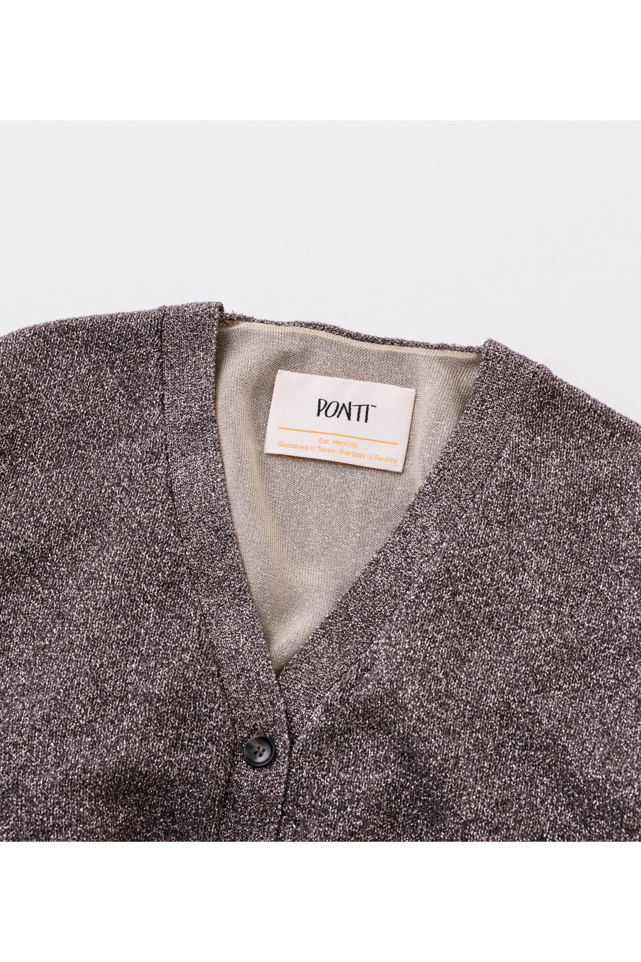 AW20-LAME COMBINATION CARDIGAN