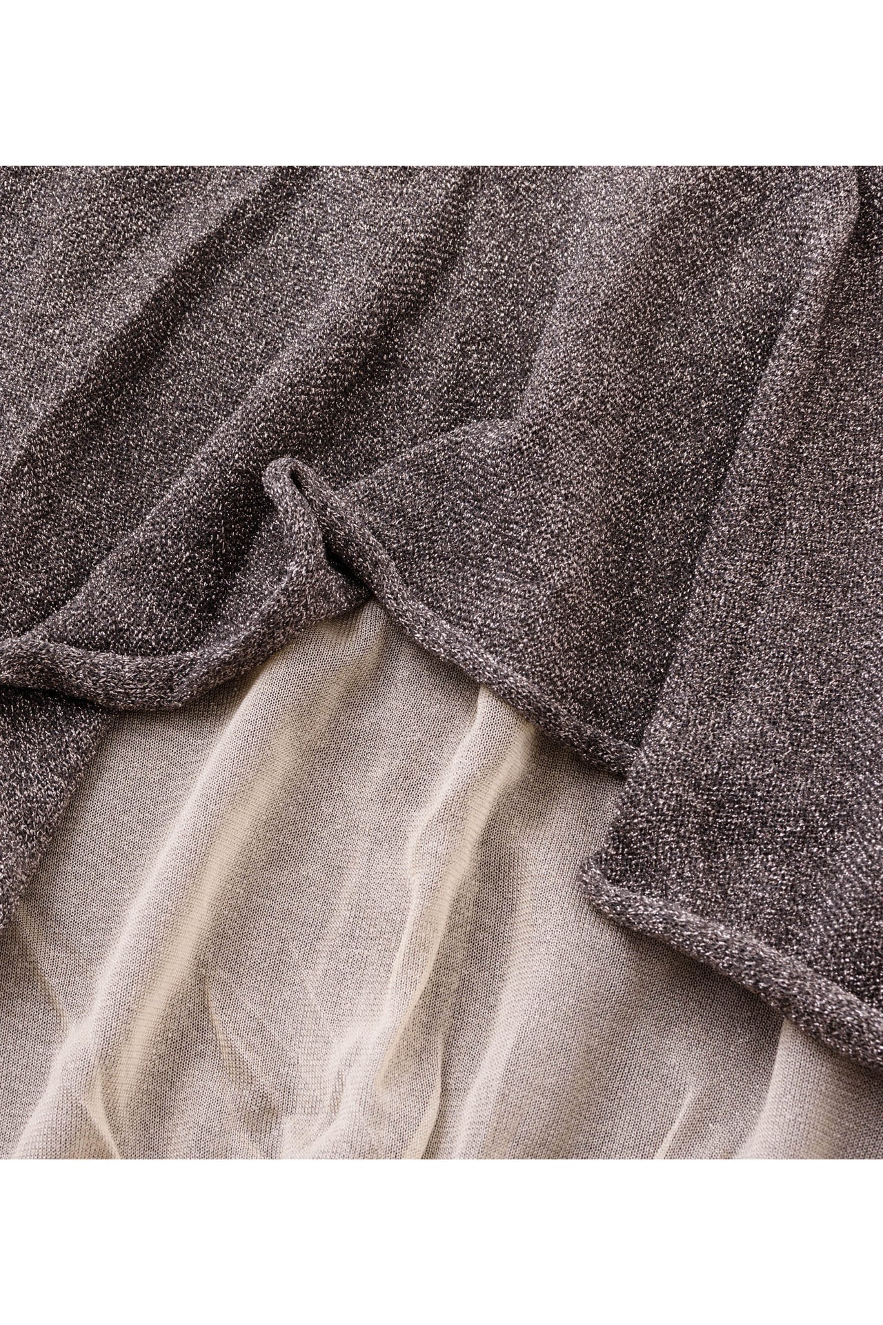 AW20-LAME COMBINATION CARDIGAN