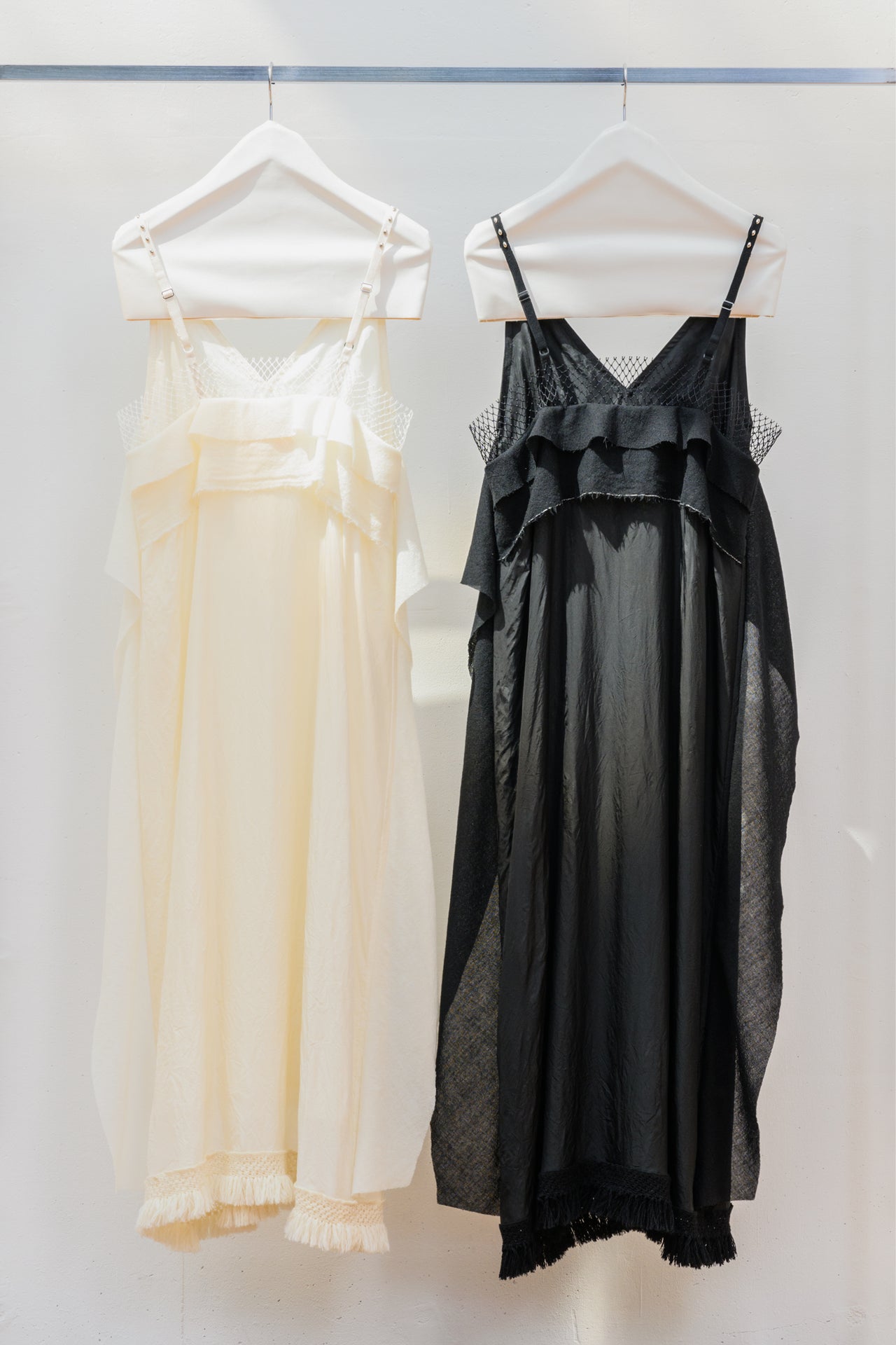 Wool Voile / Cupra Combination Dress