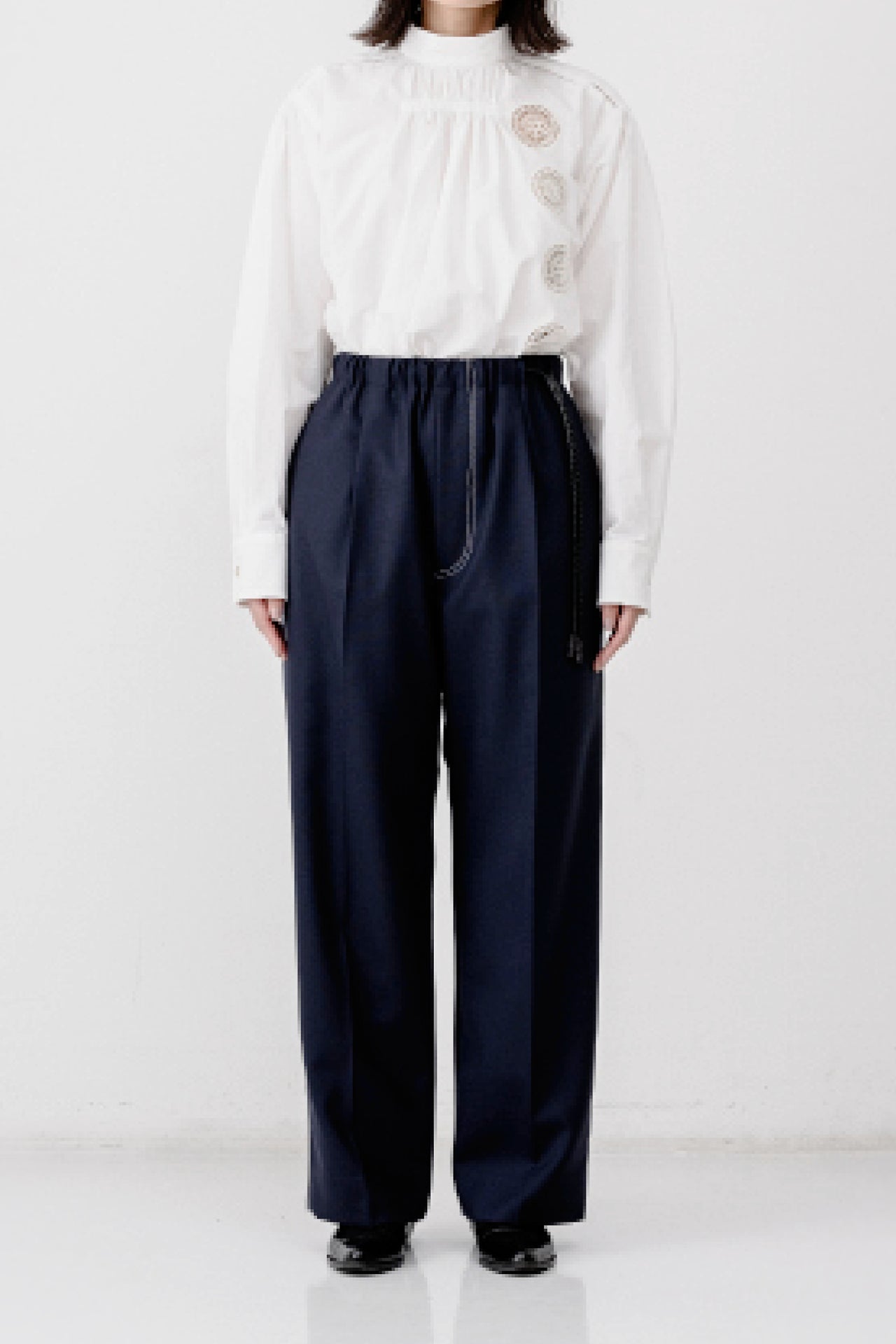 WOOL WIDE PANTS