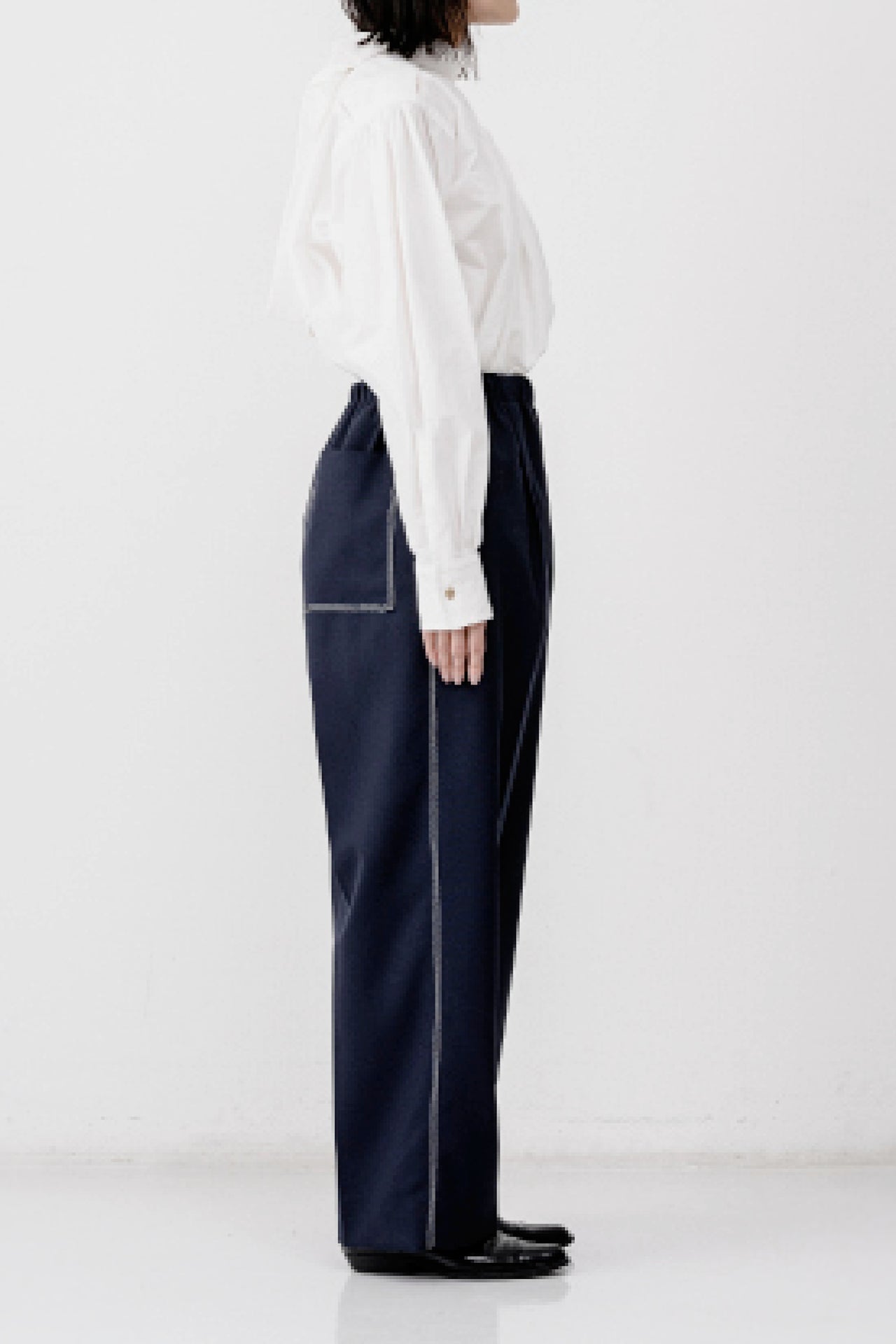 WOOL WIDE PANTS