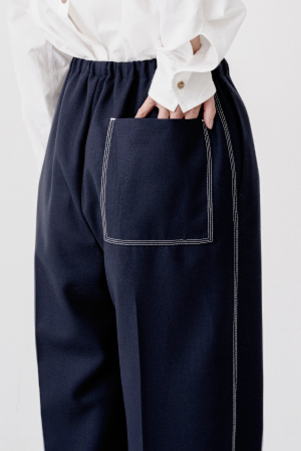 WOOL WIDE PANTS