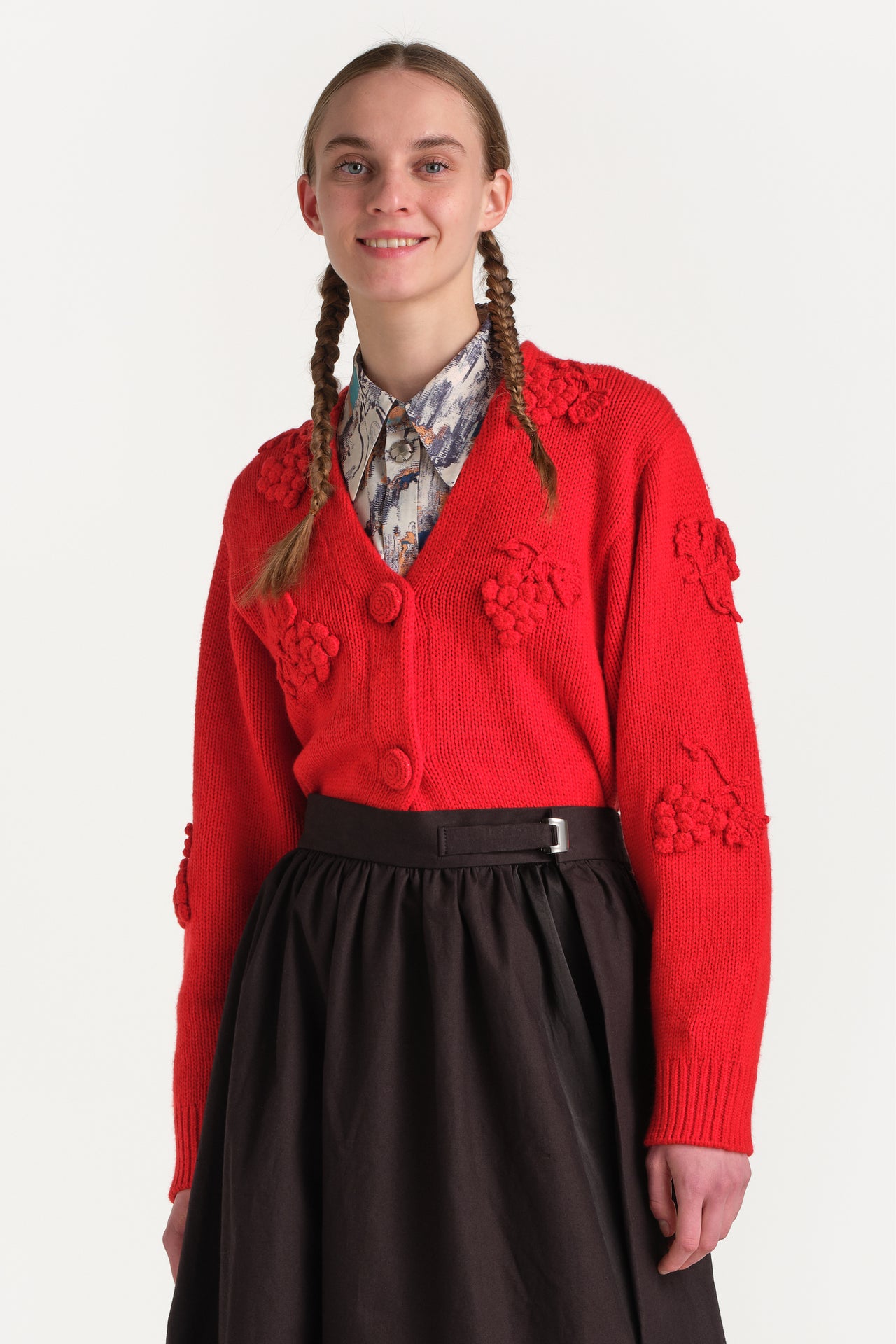 Grape Motif Cardigan