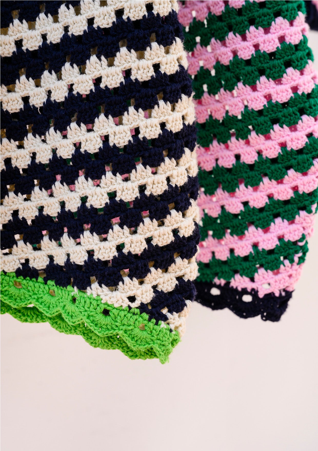 Striped crochet cardigan